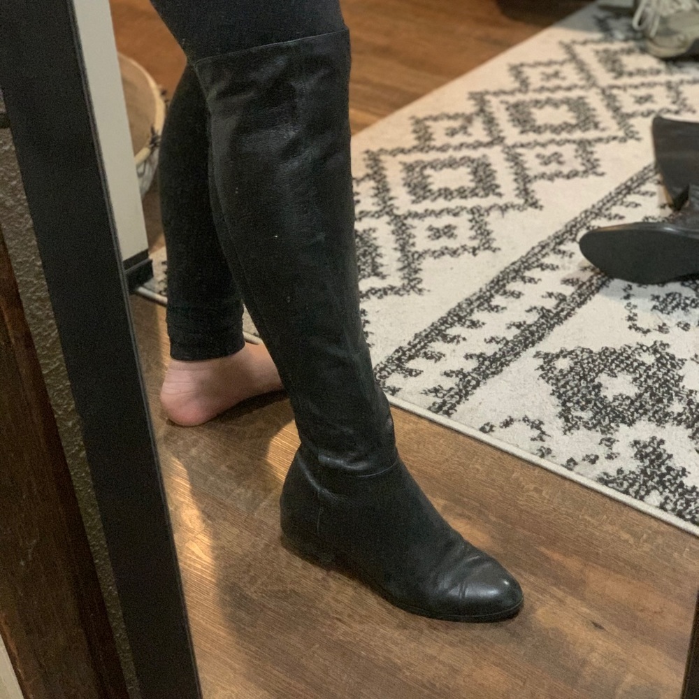 Michael Kors black leather boots